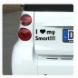 Preview: Smart Fortwo Autoaufkleber Sticker - I love my Smart!  A137