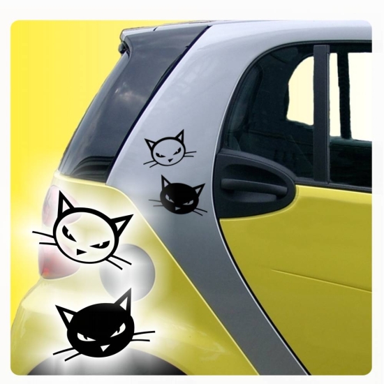 2er SET Katze Katzen Autoaufkleber Aufkleber Sticker A010
