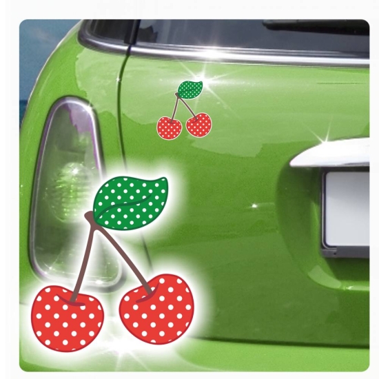 Kirschen Rockabilly Aufkleber Auto Sticker Digitaldruck DA998