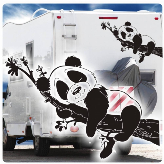 Wohnmobil Aufkleber schlafender Panda Pandabärchen