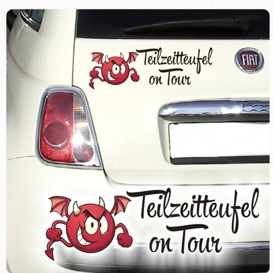 Teufelchen Teufel Teilzeitteufel on Tour Sticker Auto Aufkleber DA172