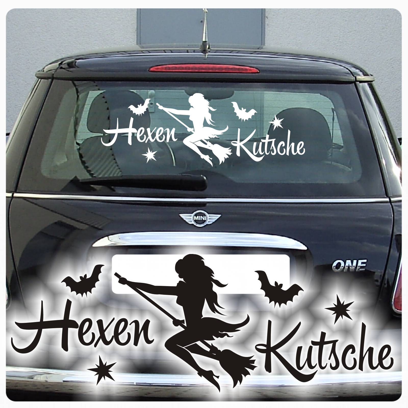 Autoaufkleber Hexe , Autoaufkleber Hexen dürfen das! mit Katze – MMKB