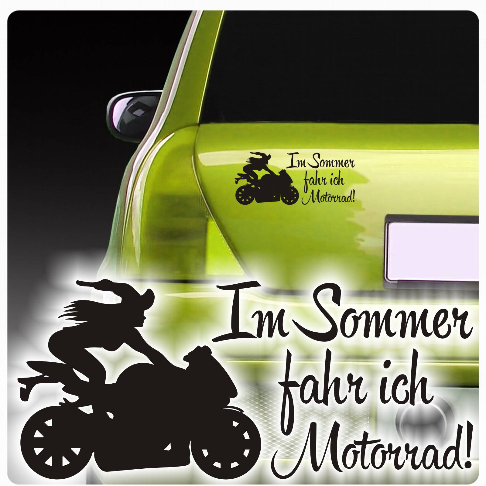 Aufkleber Motorrad Hexe auto aufkleber im sommer fahr ich motorrad sticker hexe Aufkleber Motorrad Hexe auto aufkleber im sommer fahr ich motorrad sticker hexe