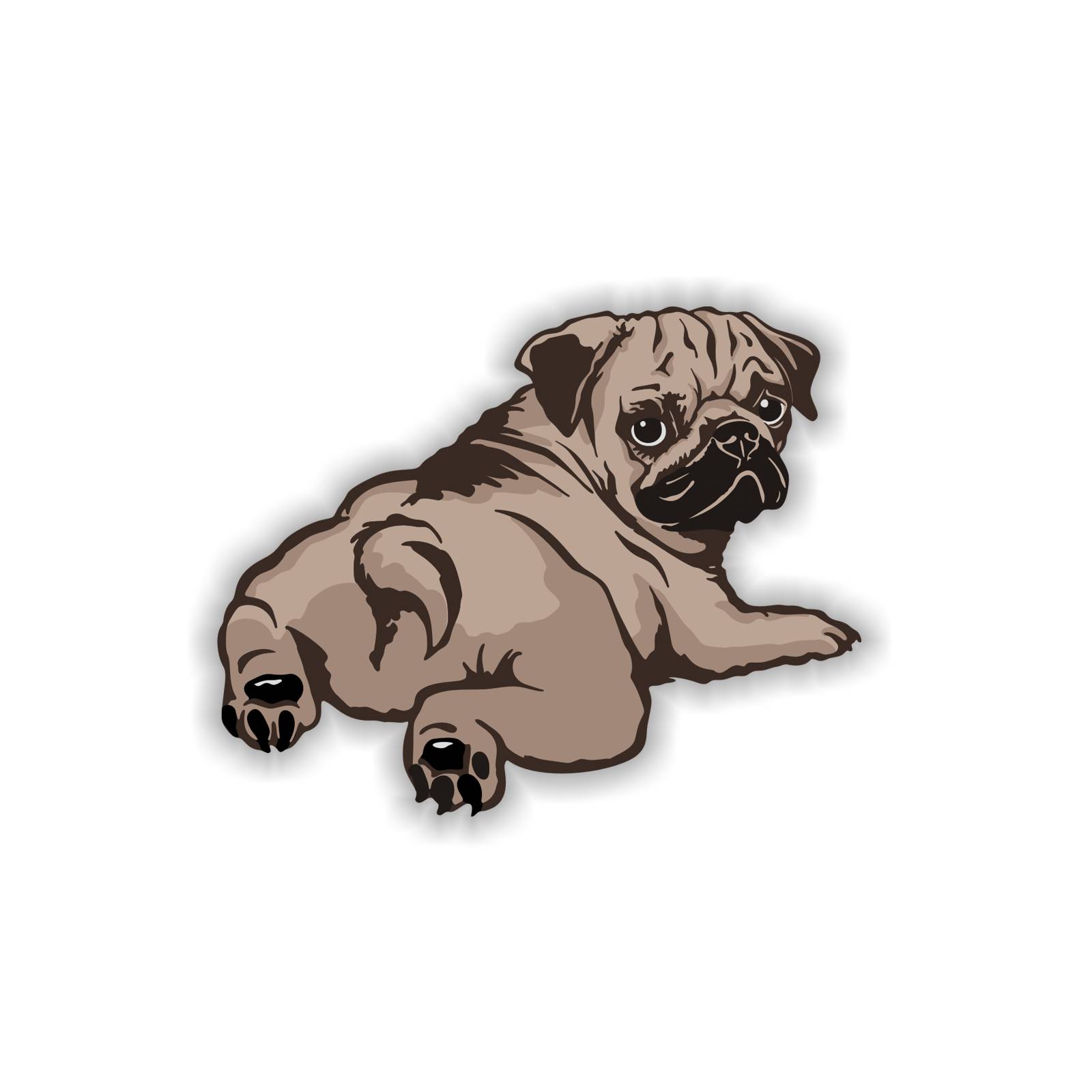 Autoaufkleber Mops Auto Aufkleber Pug Hund Pfoten Sticker Digitaldruck DA033 eBay