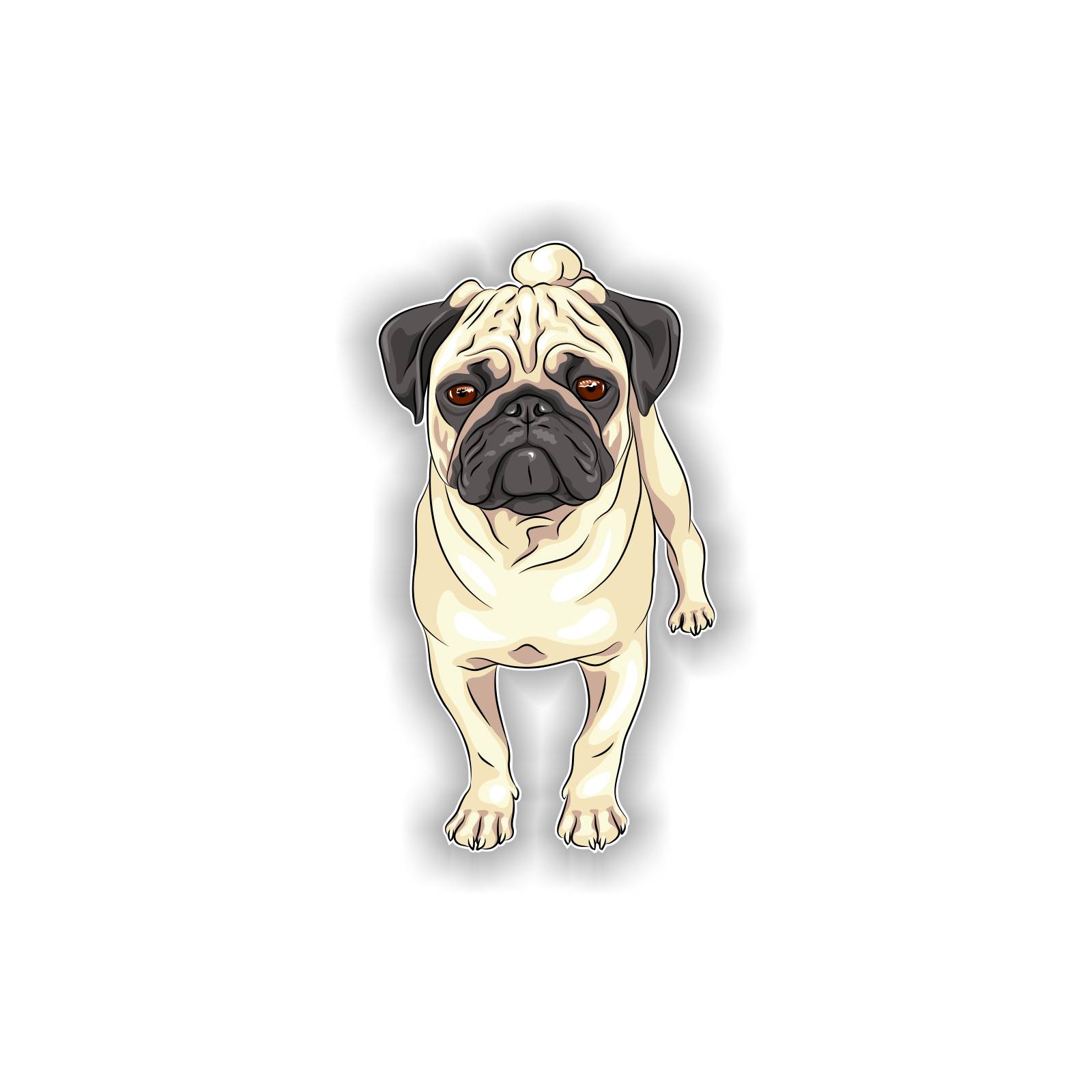 Autoaufkleber Mops Auto Aufkleber Pug Hund Pfoten Sticker Digitaldruck DA493 eBay