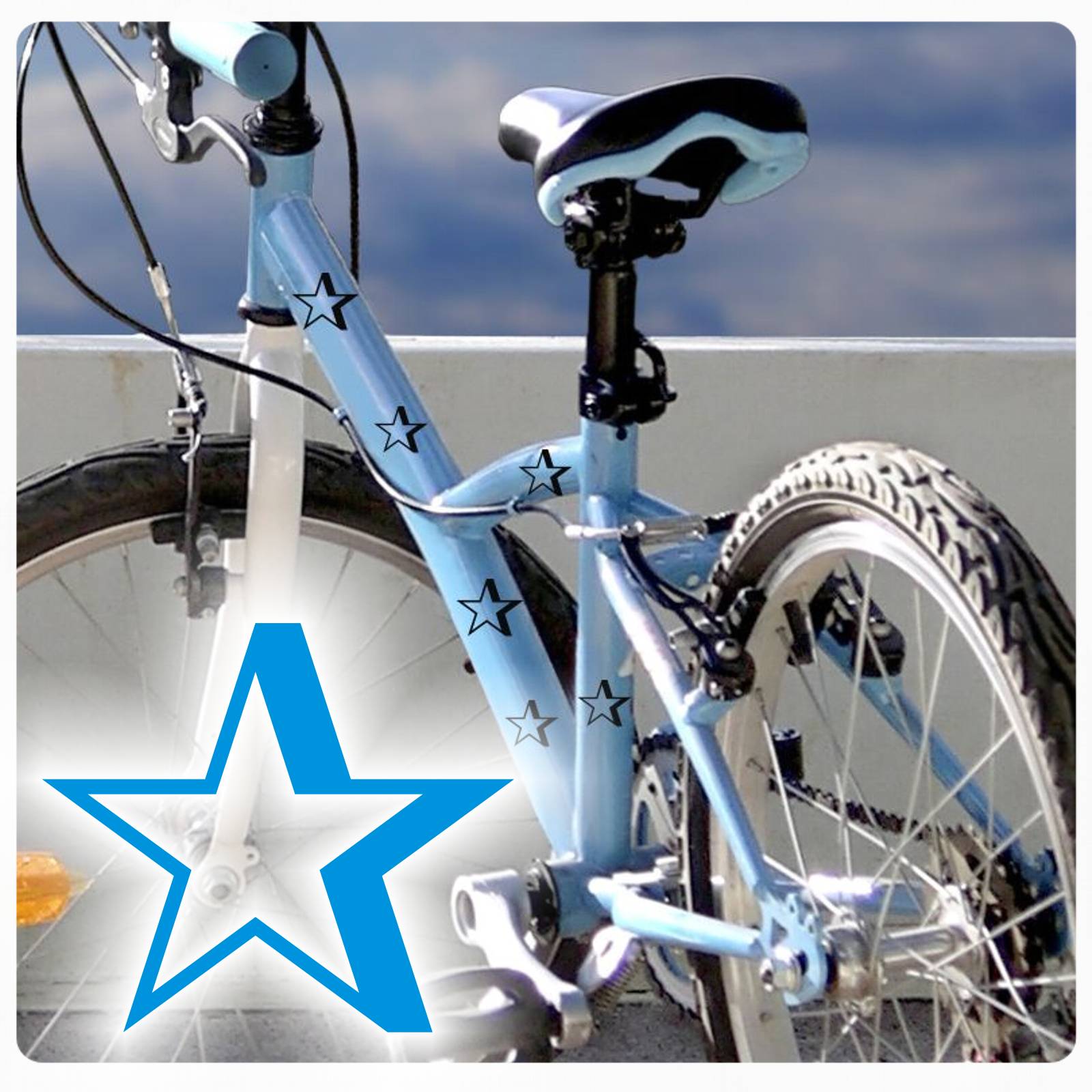 Sterne Stars Fahrradaufkleber Fahrrad Aufkleber Sticker