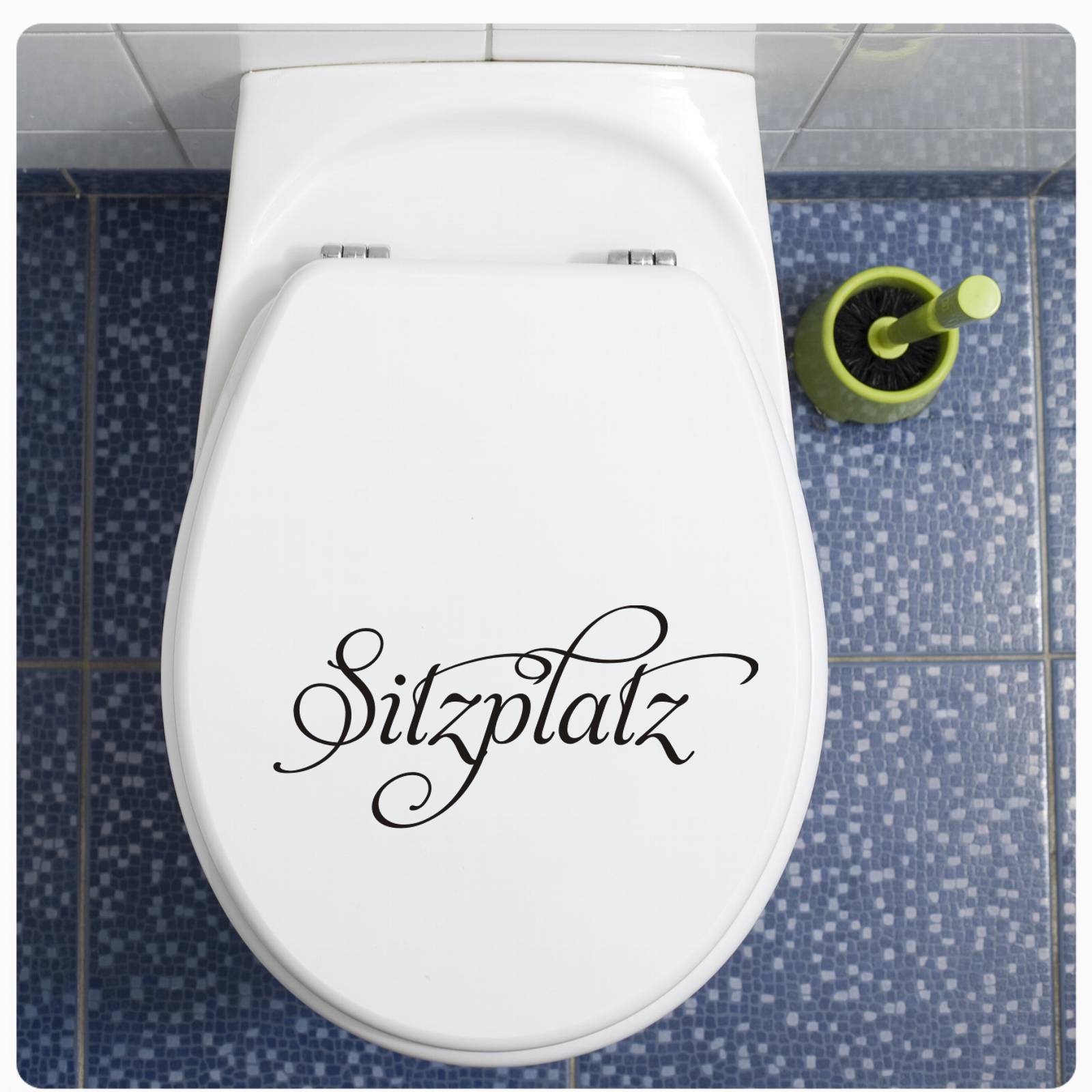 Sitzplatz Aufkleber für WC Deckel Wandtattoo Bad Toilettendeckel Klo