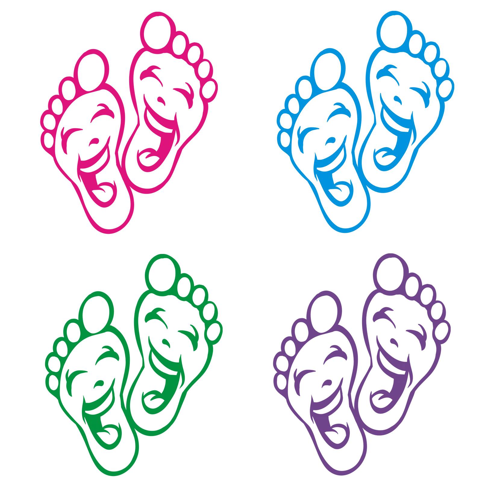Lustige Füsse Wandtattoo Füße Fuß Füsse Sticker Wandaufkleber