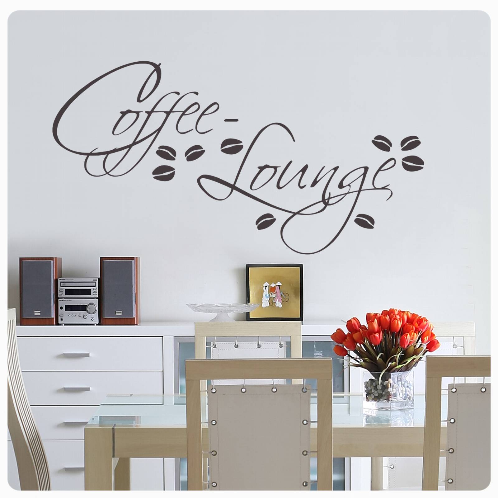 Coffee Lounge Wandtattoo Wandaufkleber Küche Bad Kaffee Espresso Tasse