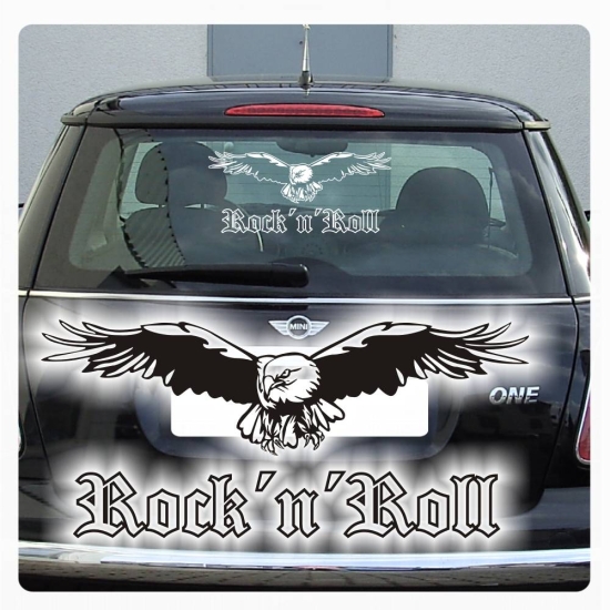 Adler Eagle Rock N Roll Auto Aufkleber Autoaufkleber Sticker A1249